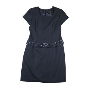 Positive‎ Attitude Vintage Women's Size 10 Navy Blue Sequin Waist Dress